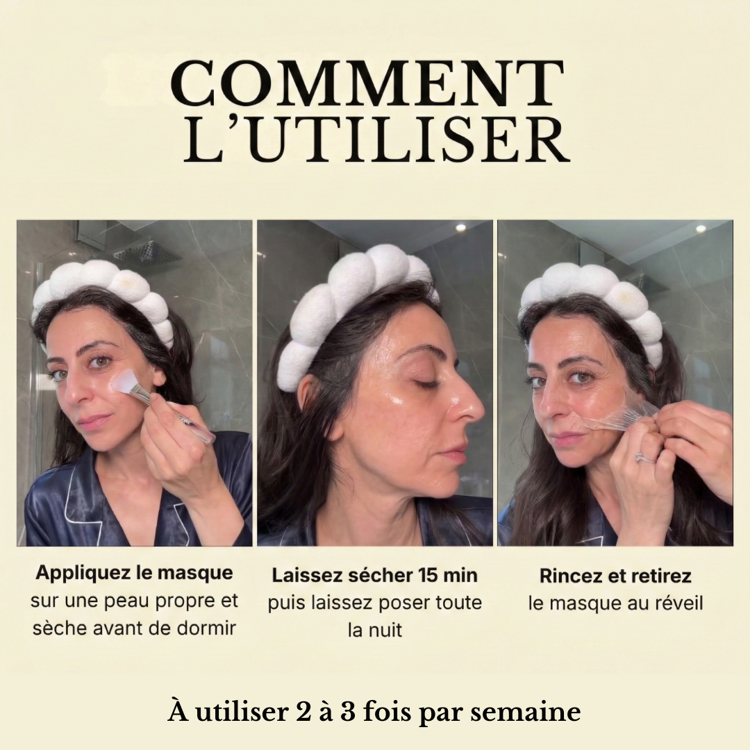 Masque enveloppant  au curcuma et à l'acide kojique